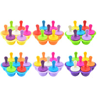 Silicone Ice Pop Molds for DIY Ice Cream & Popsicles, Kids' Homemade Frozen Treats