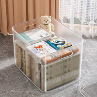 Clear Plastic Storage Bins with Lids for Clothes, Toys, and Snacks - Stackable Organizer Baskets
