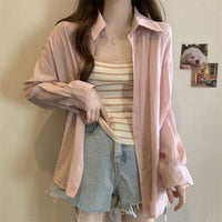Women's Lightweight Sun Protection Shirt, Loose Fit Chiffon Cover-Up Jacket