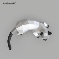 DIY 3D Cat Paper Sculpture Model Craft Kit