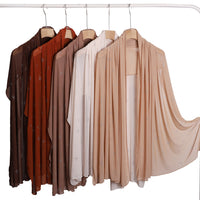 Solid Color Meteor Hot Drill Mesh Long Scarf Headscarf
