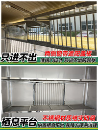 Large Stainless Steel Pigeon Cage for Breeding and Racing Pigeons, Outdoor Loft