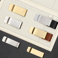 Vintage Metal Pen Clip for Notebooks and Planners, Multi-purpose Brass/Stainless Steel Holder