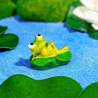 Mini Aquarium Frog Ornament Resin Micro Landscape Decoration for Fish Tank