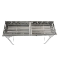 Outdoor Foldable Stainless Steel BBQ Grill for Home Use, Portable Charcoal Smoker for Patio Camping