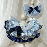 Luxury Pet Bib with Bowknot for Cats and Small Dogs, Elastic Princess Style Drool Scarf