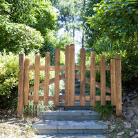 Outdoor Carbonized Anti-Corrosion Solid Wood Garden Arch Arbor with Planter Options