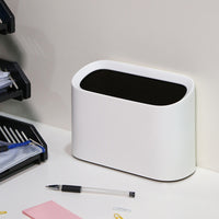 Japanese Style Desktop Trash Can with Bamboo Lid for Office Home Living Room Hotel