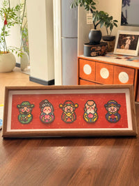 DIY Perler Bead Frame for Five-Blessings God of Wealth Display