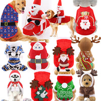 Christmas Reindeer Pet Dog Cat Winter Cotton Vest Coat for Small Medium Large Breeds