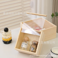 Wooden Acrylic Transparent Handheld Gift Box for Wedding, Birthday, and Business Events - Vintage Style