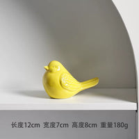 Longli Ceramic Nordic Style Bird Figurines for Home and Office Decor