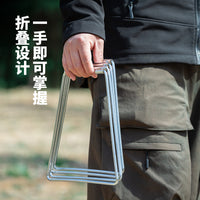 Portable Folding Metal Stand for Camping Storage Box or Water Bucket