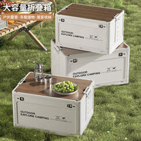 Foldable Outdoor Camping Storage Box for Car Trunk Organization and Picnics