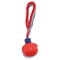 Pet Dog Chew Toy with Elastic Rope for Training and Teeth Cleaning - Bone or Tire Shape