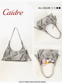 Caidre Retro Wasteland Style Shoulder Bag for Women - New 2026 Commuter Crossbody Handbag