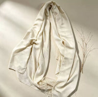 Lace Cotton Linen Scarf Shawl for Women, Lightweight and Soft