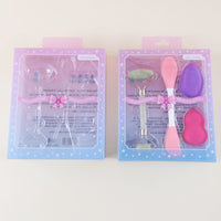 Silicone Facial Cleansing Brush & Bath Scrubber Set with Beauty Sponge