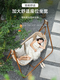 Meiqi Zhizhou Outdoor Swing for Courtyard Villa Balcony Garden Patio Hammock Cradle Chair