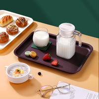 Rectangular Plastic Serving Tray for Home, Commercial, and Kindergarten Use