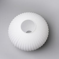 Striped Calcite Glass Lampshade for E26/E27 Sockets, Lantern Shape, Translucent