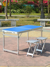 Portable Folding Aluminum Alloy Outdoor Camping Table with Stools