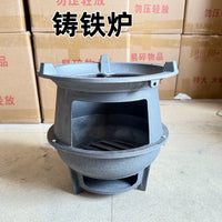 Cast Iron Wood Burning Stove for Outdoor Cooking and Heating