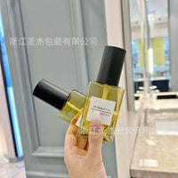 Portable Flat Square Refillable Spray and Lotion Bottles for Travel, Gold Translucent