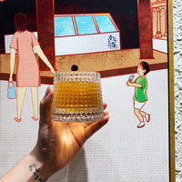 Nordic Style Glass Tumbler for Whiskey, Cocktails, Beer, and Cold Drinks
