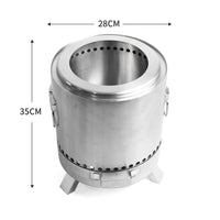 Portable Round Wood Burning Fire Pit for Outdoor Gatherings and Camping