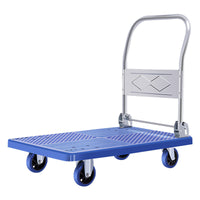 Foldable Steel Plate Hand Truck with Swivel Wheels for Logistics and Moving