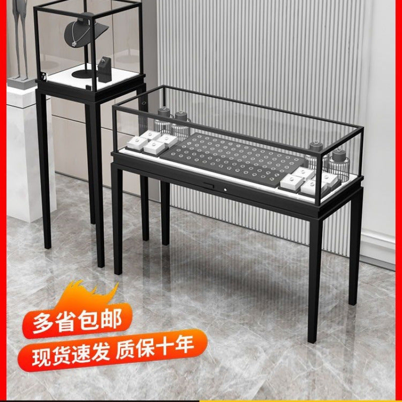 Jewelry Display Cabinet with Dustproof Glass for Home or Museum