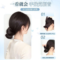 Synthetic Hair Bun Extension for Women, Chinese Style Chignon Hairpiece