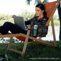 Outdoor Beach Chair Hanging Storage Bag Waterproof Oxford Cloth Shoulder Seat Side Organizer
