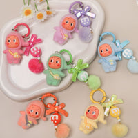 Flocked Star Doll Keychain Plush Pendant for Bags and Phones