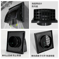 Square Rainproof Exhaust Vent Cover for Dryer and Ventilation Systems