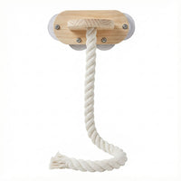 Wall-Mounted Solid Wood Cat Climbing Post with Scratching Rope and Hammock