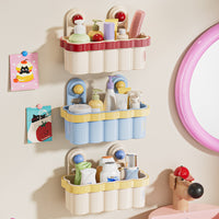 Wall-Mounted Punch-Free Bathroom Storage Shelf for Toilet, Shower, and Vanity