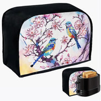 Vintage Hummingbird Toaster Cover Dustproof Oil-proof Bread Machine Protector Customizable Print