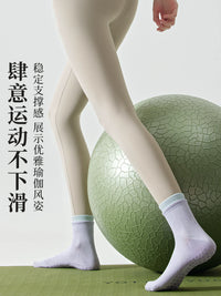 Women's Non-Slip Yoga Pilates Socks Breathable Cotton for Fitness & Training