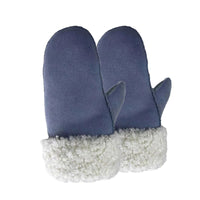 Women's Suede Fleece Lined Mittens for Winter Outdoor Activities