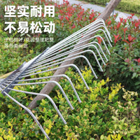 Heavy-Duty Telescopic Steel Wire Rake for Garden and Farm Use