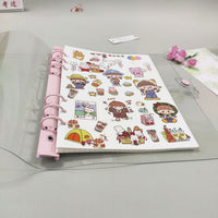 Colorful PVC Transparent Loose-Leaf Notebook Cover with Buckle Closure for A5/A6/A7 Inserts