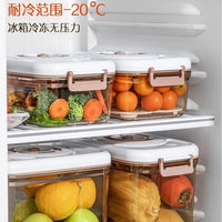 Vacuum Seal Food Storage Container with Drainer Tray for Refrigerator, Large Capacity Food Organizer