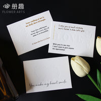 Embossed Ins Style Flower Bouquet Card, Floral Gift Card for Florist DIY Supplies