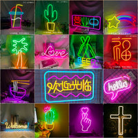 LED Neon Sign Wall Decor for Bar Shop Bedroom Ambiance
