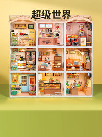 Rolife Super World Miniature Building Blocks DIY House Model Kit for Kids