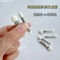 Portable Mini Dual-Ended Eyeshadow & Eyeliner Brush Set for Detail Blending