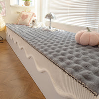 Irregular Plush Bay Window Cushion, All-Season Decorative Mat for Balcony & Bedroom