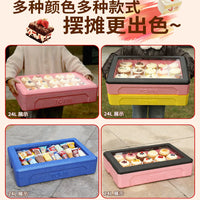 TOPN EPP Insulated Food Delivery Box with Acrylic Lid for Commercial Use